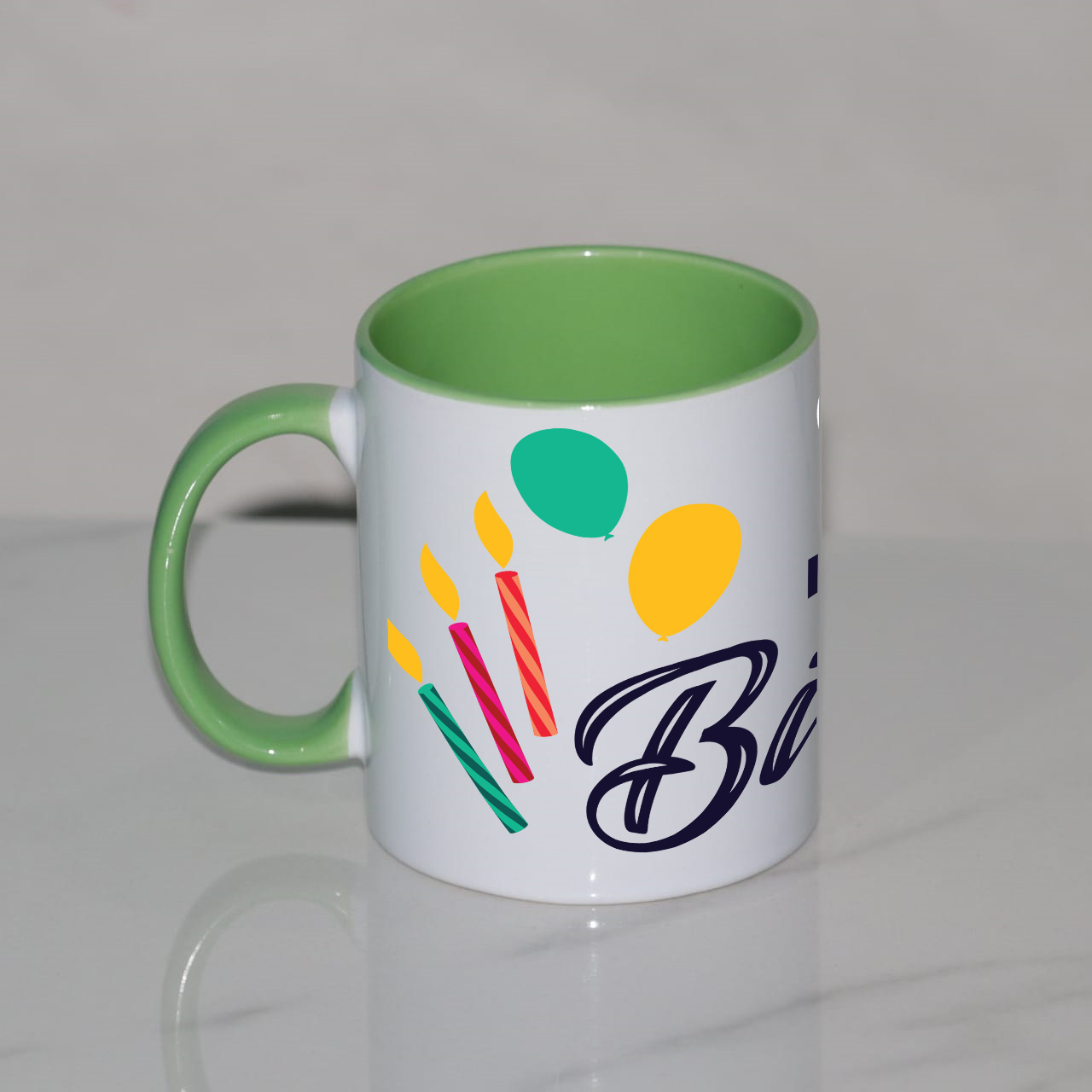 Personalized Birthday Green Mug