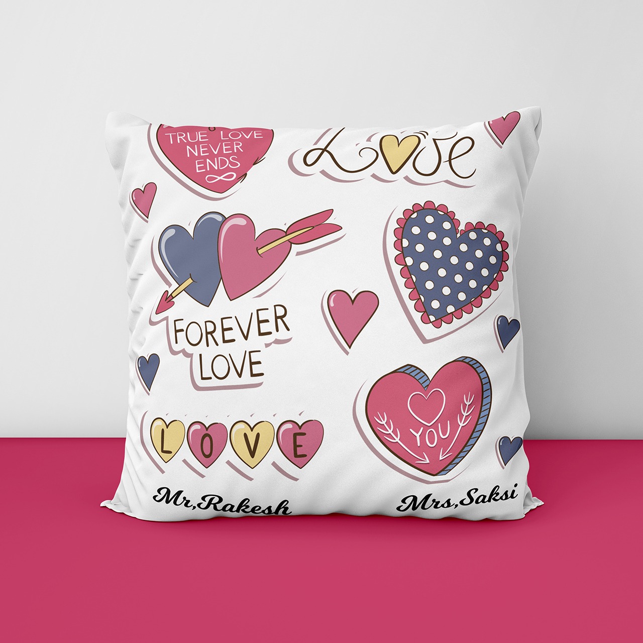 Love Forever Personalized Cushion