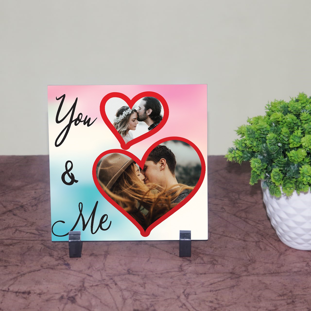 You And Me Personalized  Tile