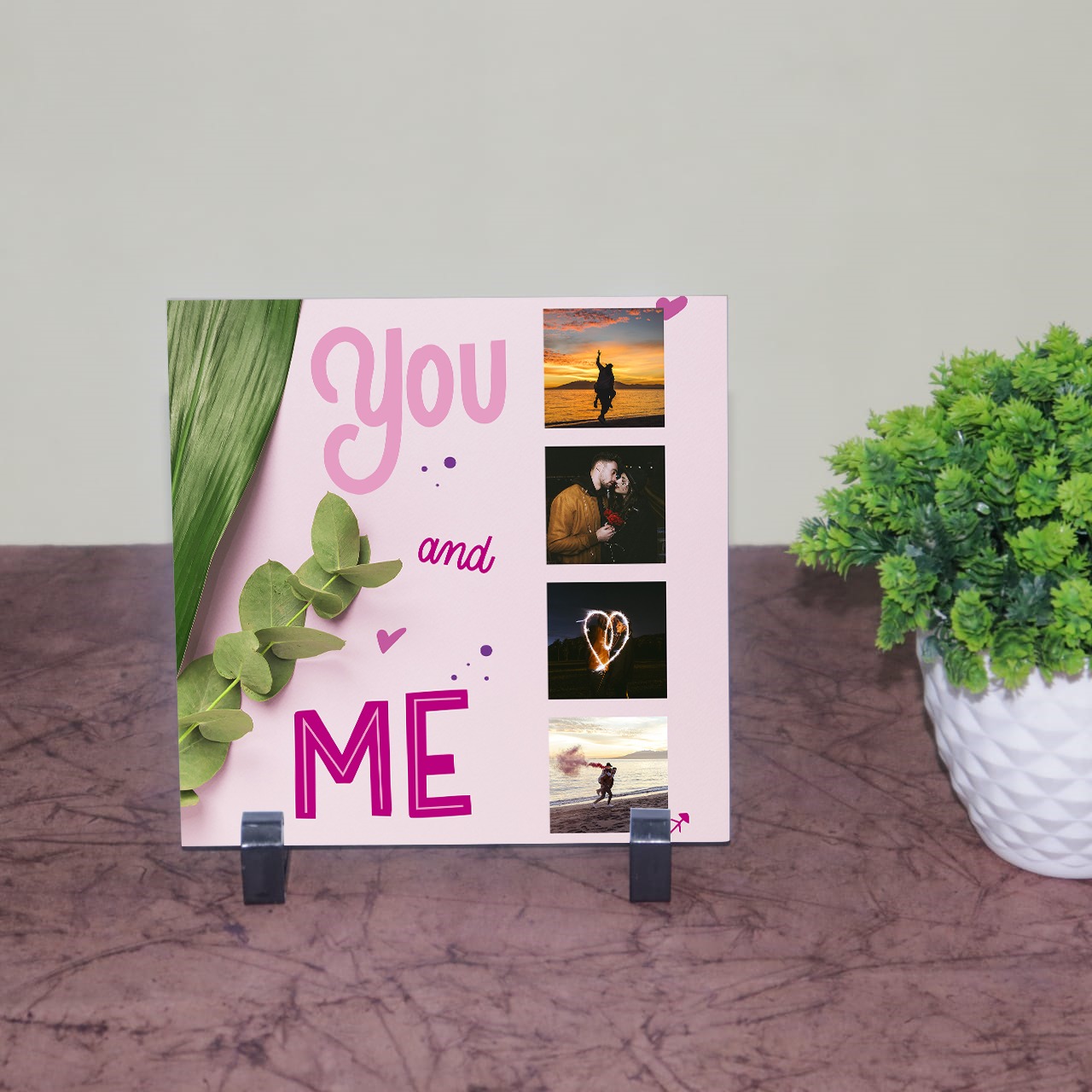 You And Me Personalized Tile