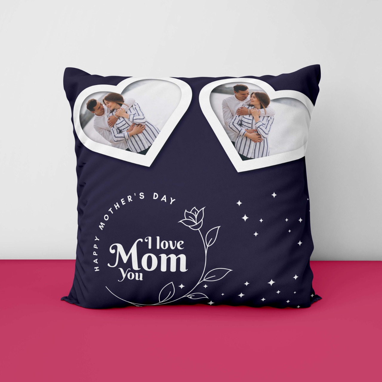 I Love Mom Personalized Cushion