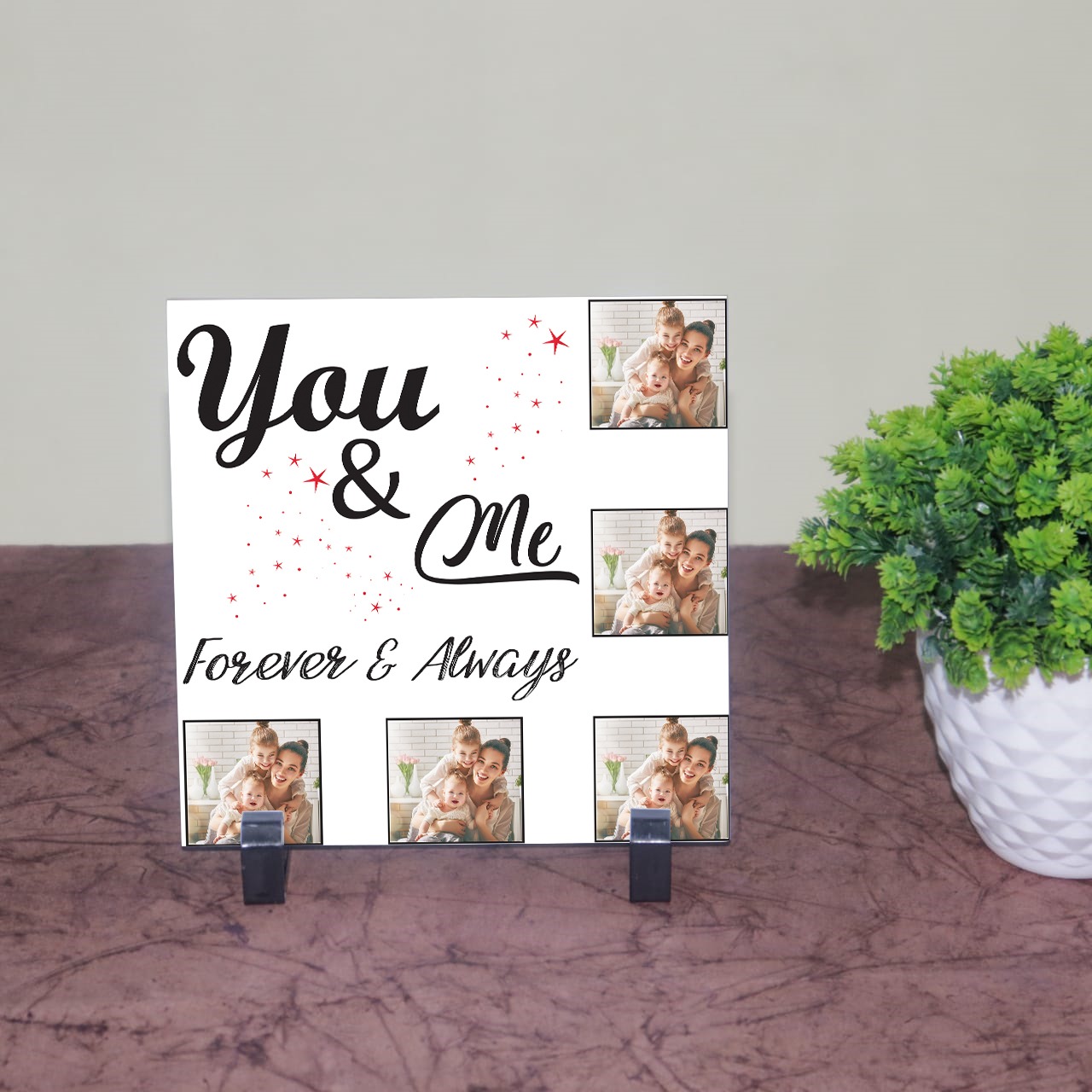 You And Me Personalized Tile