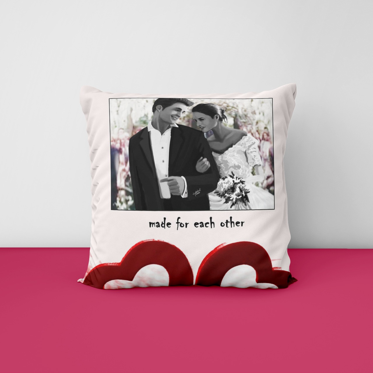 Made for each other Cushion