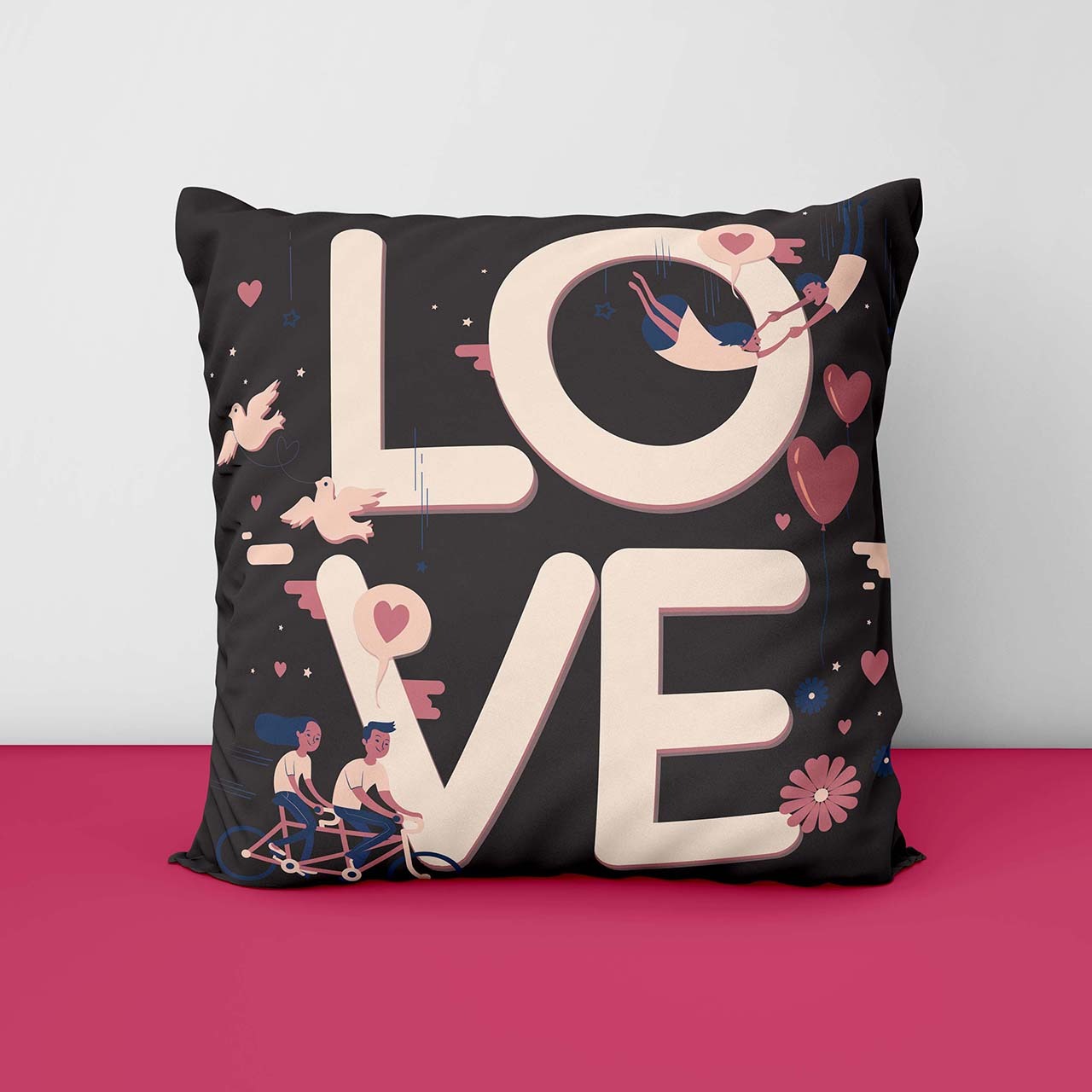 Love Printed Customize Cushion