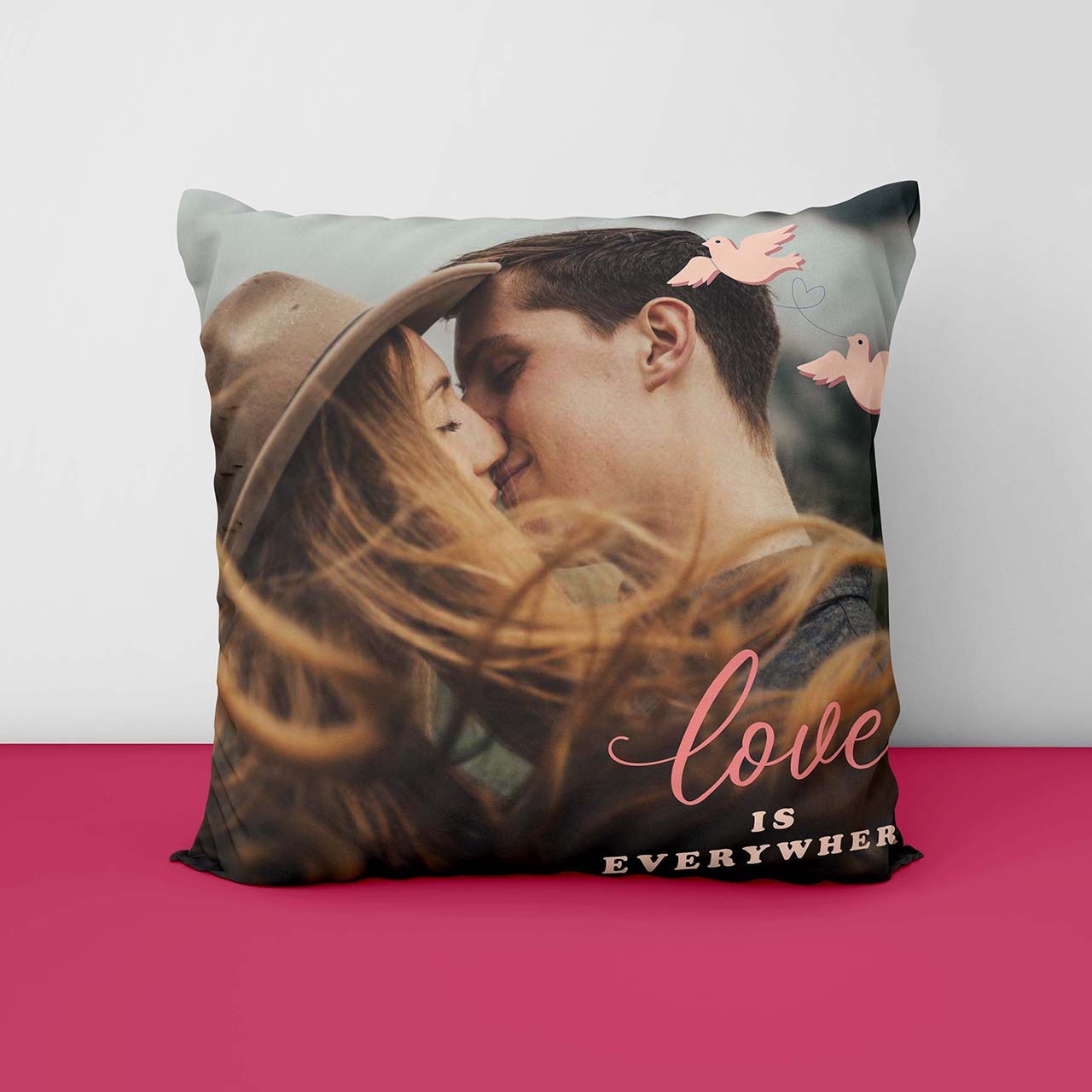Love is Everywher Personalized Cushion