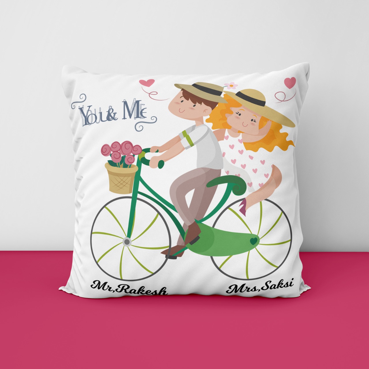 You Me Best Couple Personalized Cushion