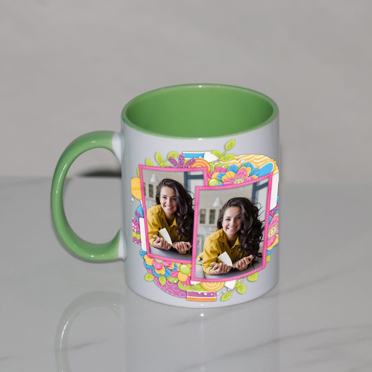 Happy Brthday Personalized Green Mug