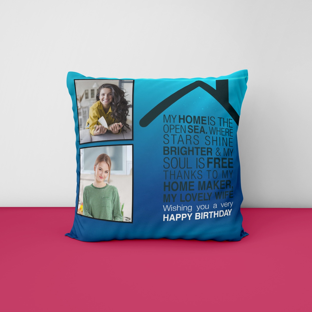 Wishing you Very Happy Birthday Personilzed Cushion
