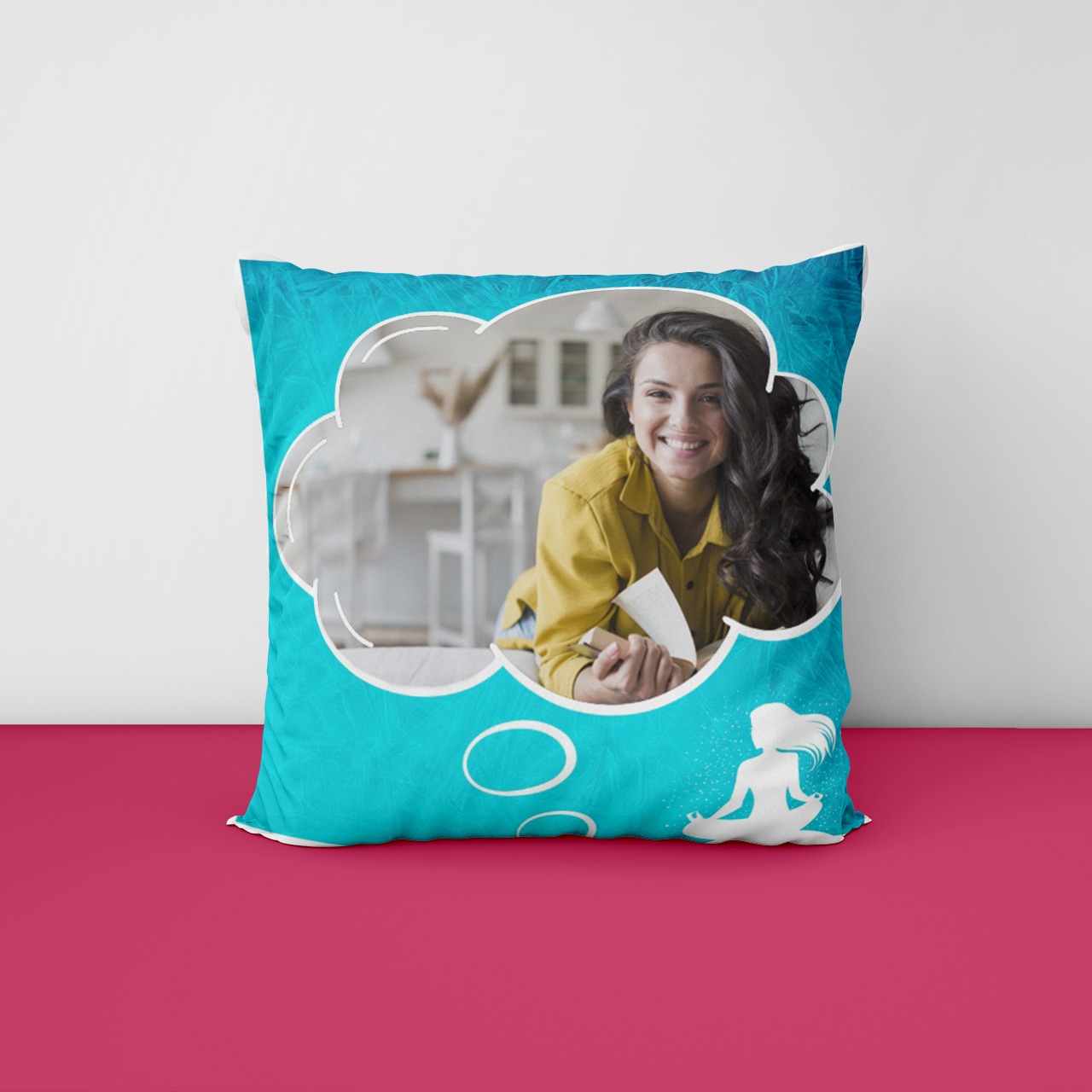 Yoga Partner Pesonalized Photo Cushion