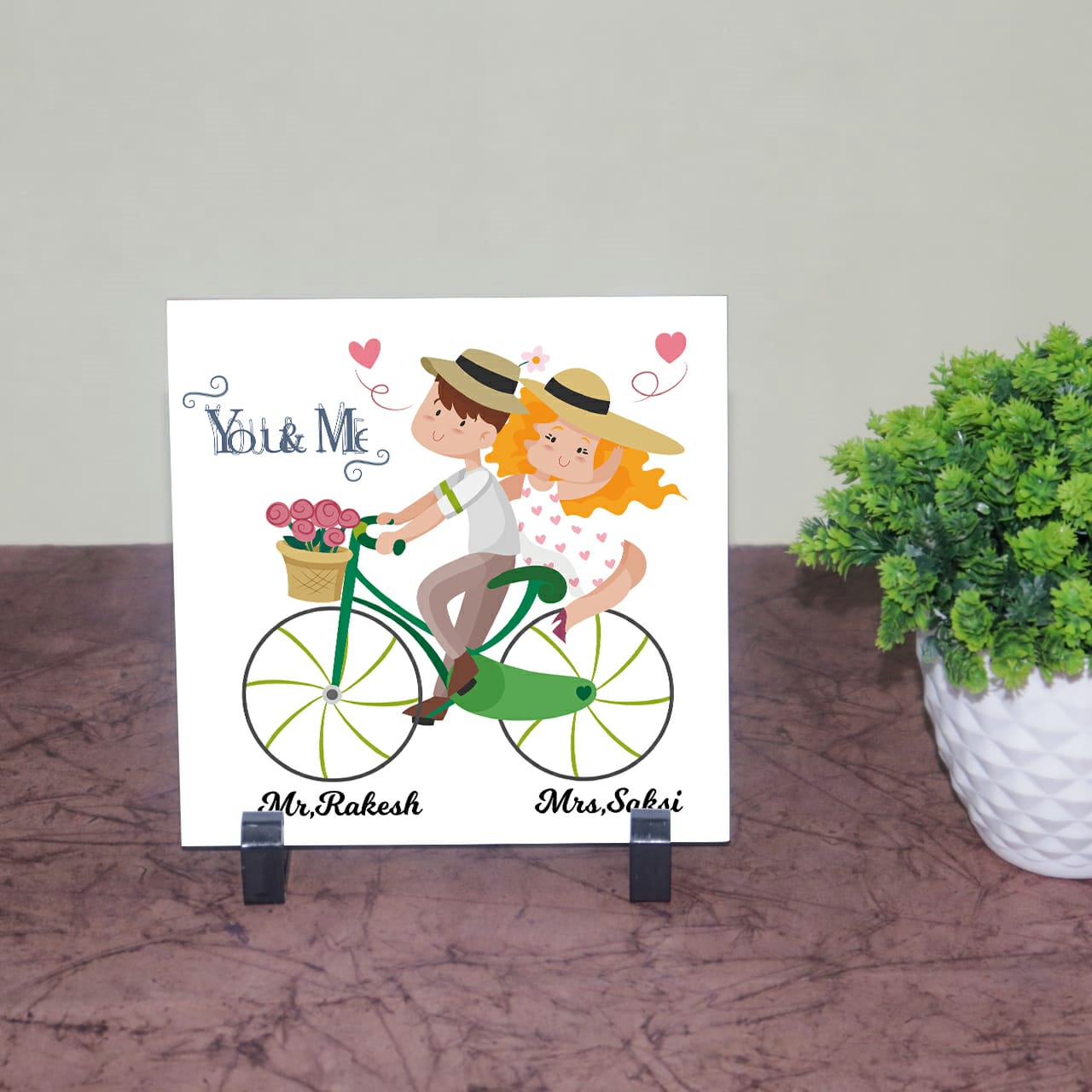 You Me Best Couple Personalized tile