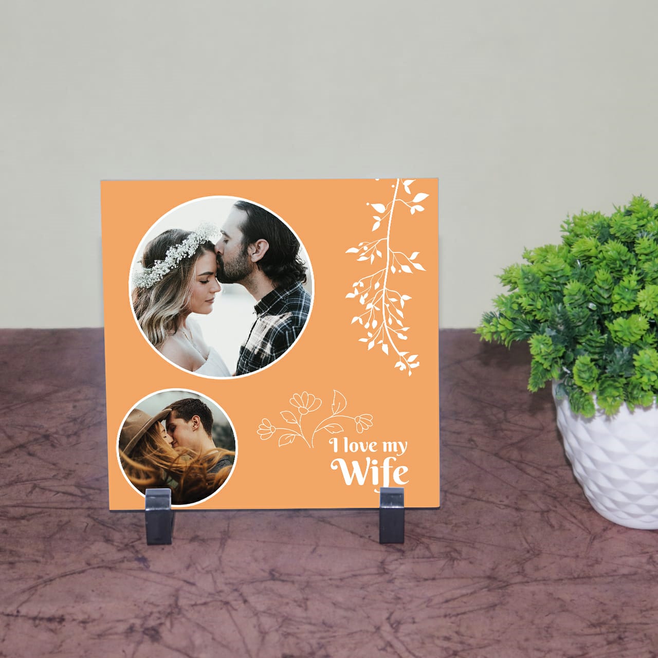 I Love My Wife Personalized Tile