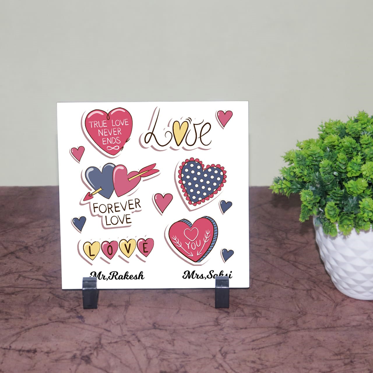 Love Forever Personalized Tile