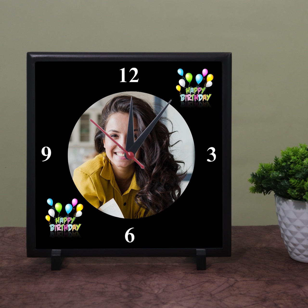 Brithday Personalized Photo Wall Clock