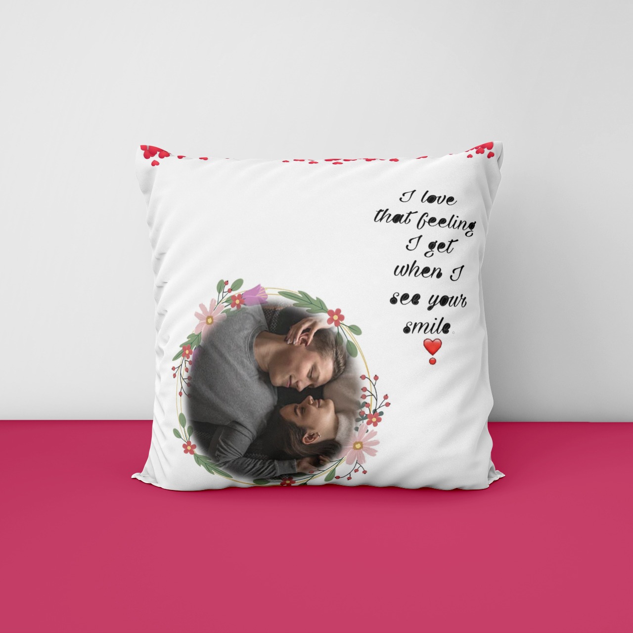 I Love That Feeling Personalized Cushion