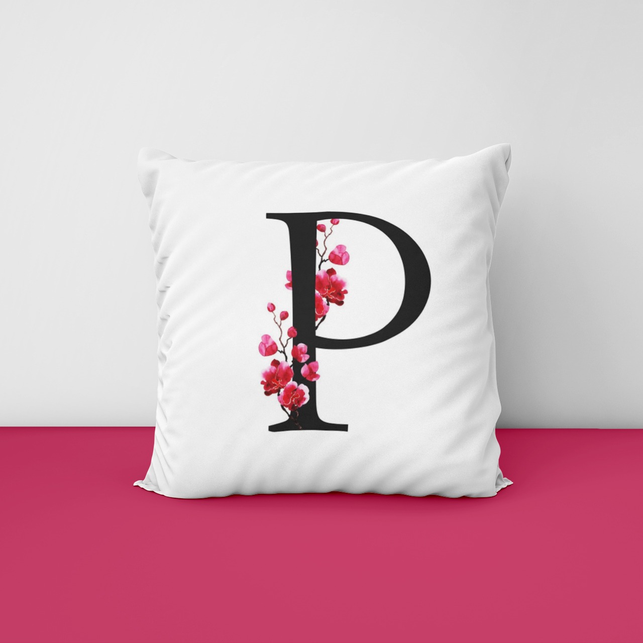 Personalized Floral Designed Cushion