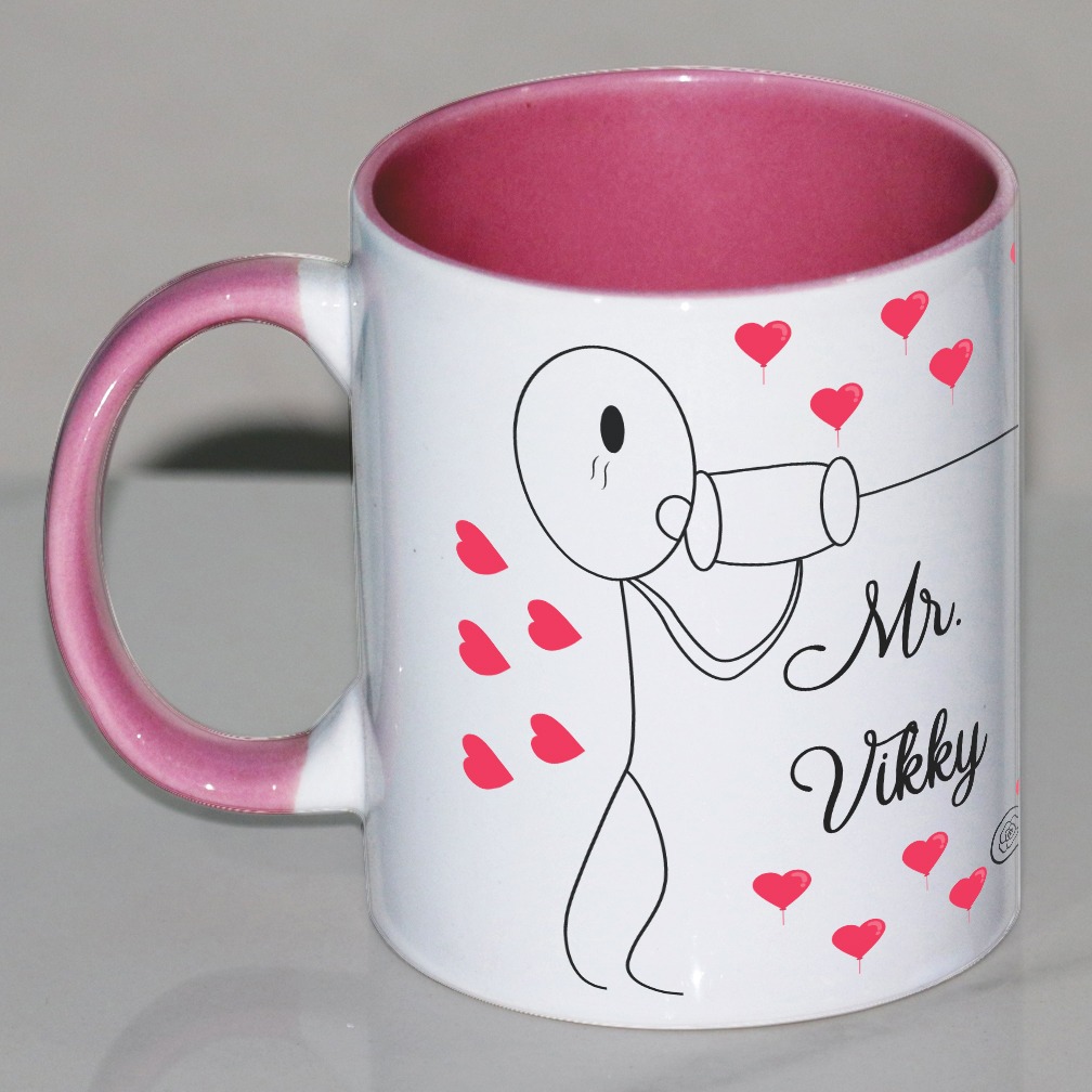 Personalized Pink Mug