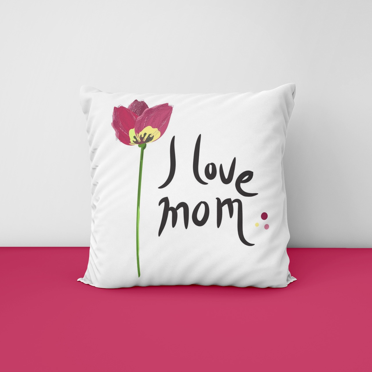 i Love Mom Cushion Cover