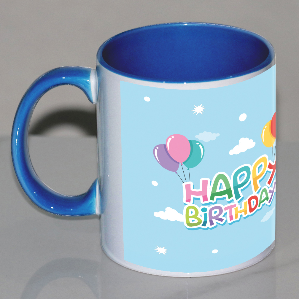 Happy Birthday Customize Skyblue Mug