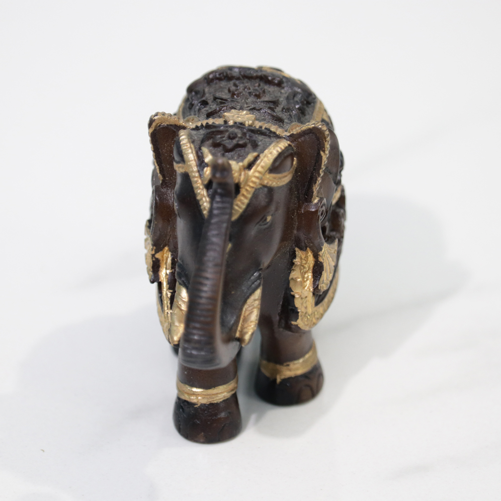 Handicraft Brown Wooden Carved Elephant