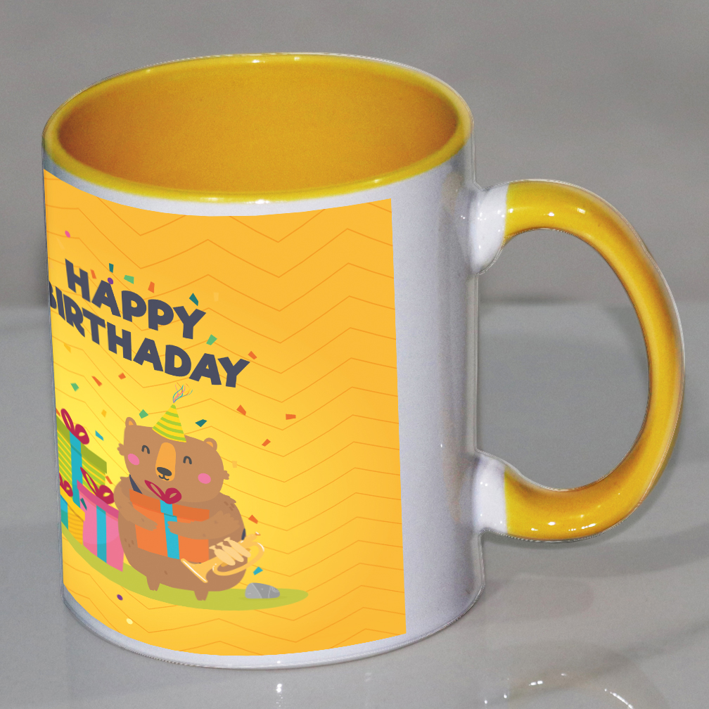 Happy birthday  Yellow mug