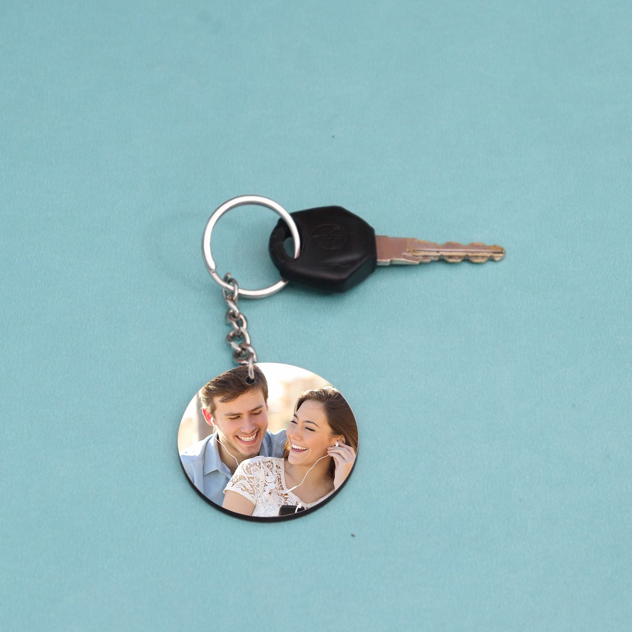 Round Personalized  Keychain