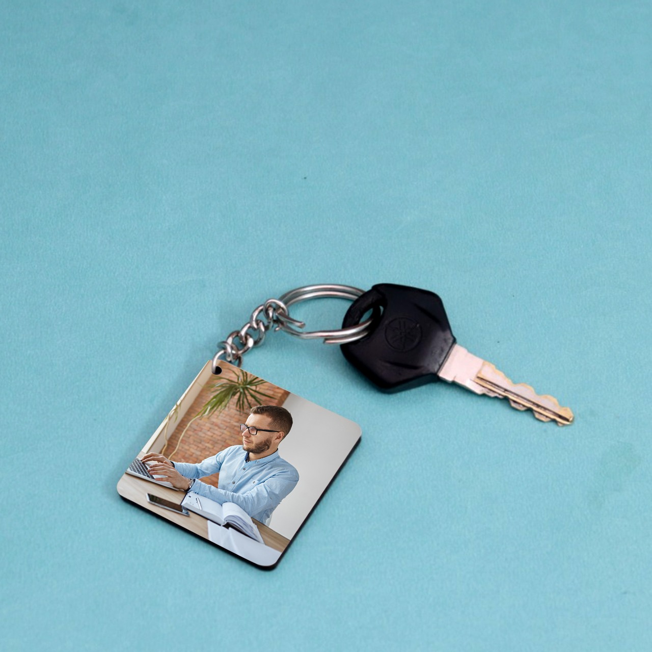 Personalized Square Shaped Key chain