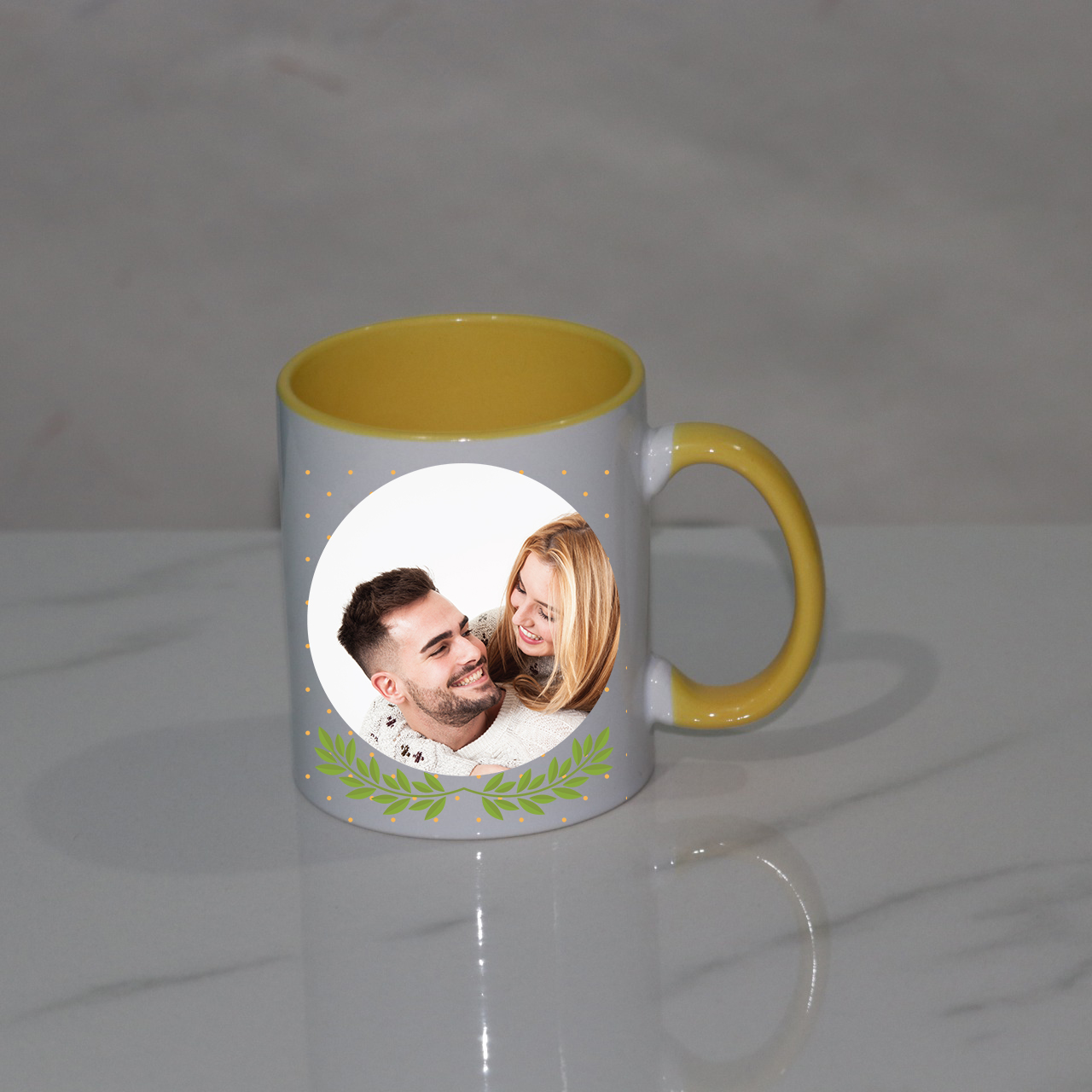I Love You Personalized Yellow Mug